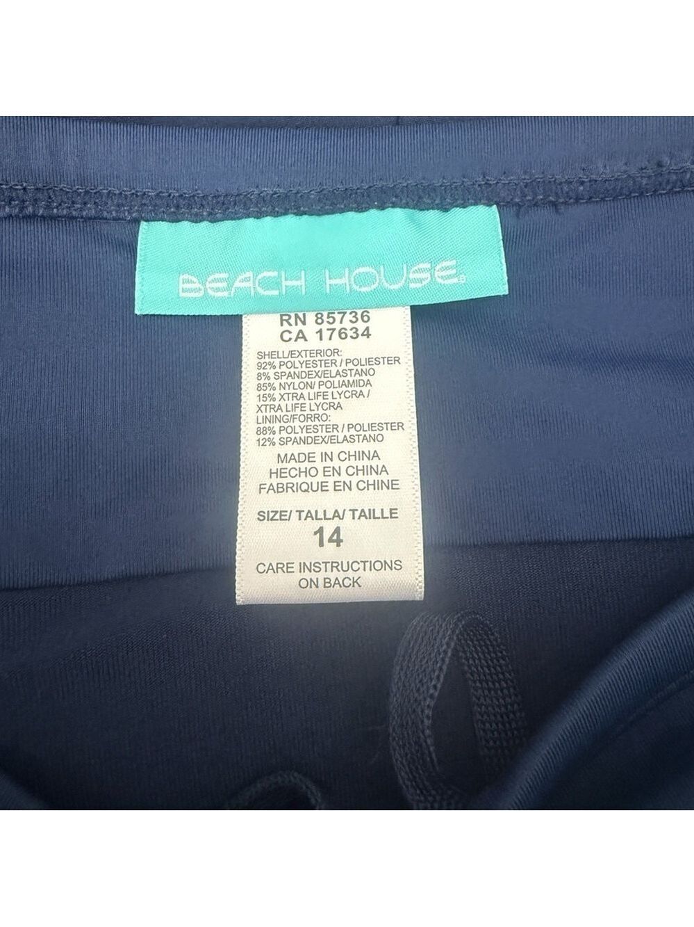 Beach House Women’s Size 14 Navy Blue Swim Shorts With Pockets — NWT - Picture 4 of 7